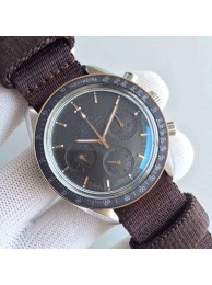 Hot Imitation Omega Speedmaster Moonwatch Apollo 11 45th anniversary Limited Brown Dial Nylon Strap WT01584
