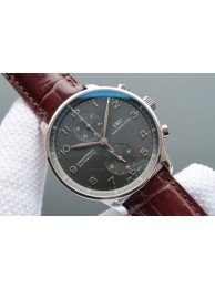 Imitation Designer IWC Portuguese Chrono IW371431 Brown Leather Strap WT01782