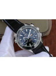 Imitation High Quality Omega Planet Ocean Master Chronometer Black LiquidMetal Leather Strap WT01403