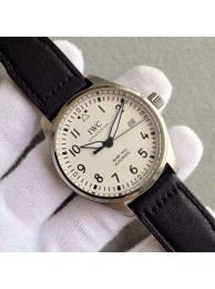 Imitation IWC MKF Mark XVIII IW327002 White Dial Leather Strap WT01151