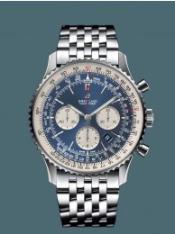 Imitation Top Breitling Navitimer 1 B01 Chronograph 46 Steel Aurora Blue WT01302