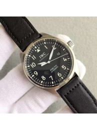 IWC MKF Mark XVIII IW327001 Black Dial Leather Strap WT01095