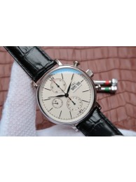 IWC Portofino Chrono IW391001 White Dial Leather Strap WT00715