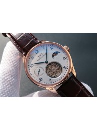 IWC Portuguese Tourbillon Blue Markers Power Reserve Moonphase White Dial WT01738