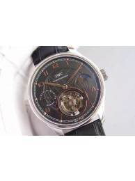 IWC TF Portuguese Tourbillon Moonphase Leather Strap WT00554