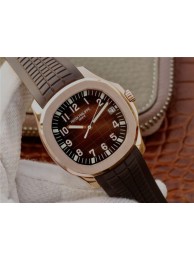 Luxury Patek-Philippe Aquanaut 5167 PF Brown Textured Dial Brown Rubber Strap WT00543