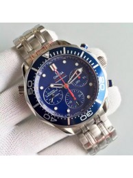 Omega Seamaster 300m Diver Blue Dial Blue Bezel Bracelet WT00854