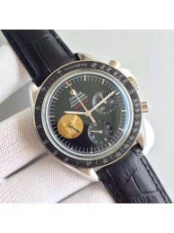 Omega Speedmaster apollo 11 40th anniversary Black Dial Leather WT01253