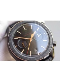 Omega Speedmaster Moonwatch Co-Axial Chronograph Sedna Black Leather WT00743