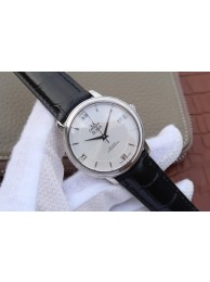 Omega V6 De Ville 37mm White Dial Black Leather Strap WT01190