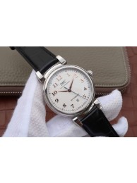 Quality IWC TW Da Vinci IW356601 White Dial Black Leather Strap IWC WT01231