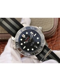 Quality Omega 2018 Seamaster Diver 300M Black Ceramic Dial Nato Strap WT01497