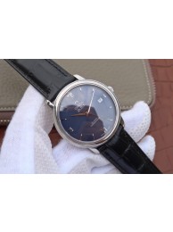 Quality Omega MKF De Ville 37mm Blue Dial Black Leather Strap Omega WT01630