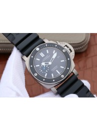 Replica 1:1 Panerai PAM1389 Titanium Black Ceramic Bezel Rubber Strap Panerai WT01452