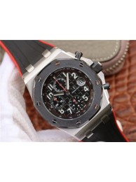 Replica Audemars-Piguet Royal Oak Offshore 2018 SIHH Dark Knight Black/Red Rubber Strap WT01030