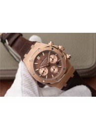 Replica Audemars-Piguet ROYAL OAK Royal Oak Chronograph 26331 Brown Dial Leather Strap WT01516