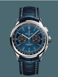 Replica Breitling Premier B01 Chronograph 42 Steel Blue Breitling WT01336