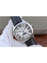 Replica Cartier Drive de Cartier White Textured Dial Leather Strap Cartier WT01478