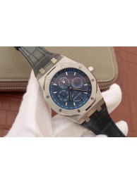 Replica Cheap Audemars-Piguet Royal Oak 41mm 26574 Blue Dial Leather Strap WT00781