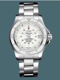 Replica Cheap Breitling Superocean II 36 Steel Hurricane White Breitling WT01063