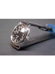 Replica Cheap Panerai PAM380 Black Dial Genuine Black Leather Strap WT01281