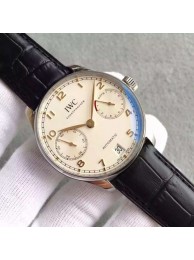 Replica IWC Portuguese IW500704 White Dial Leather Strap IWC WT01383