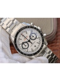 Replica Omega Speedmaster Moonwatch White Dial Black Hand Bracelet WT01812